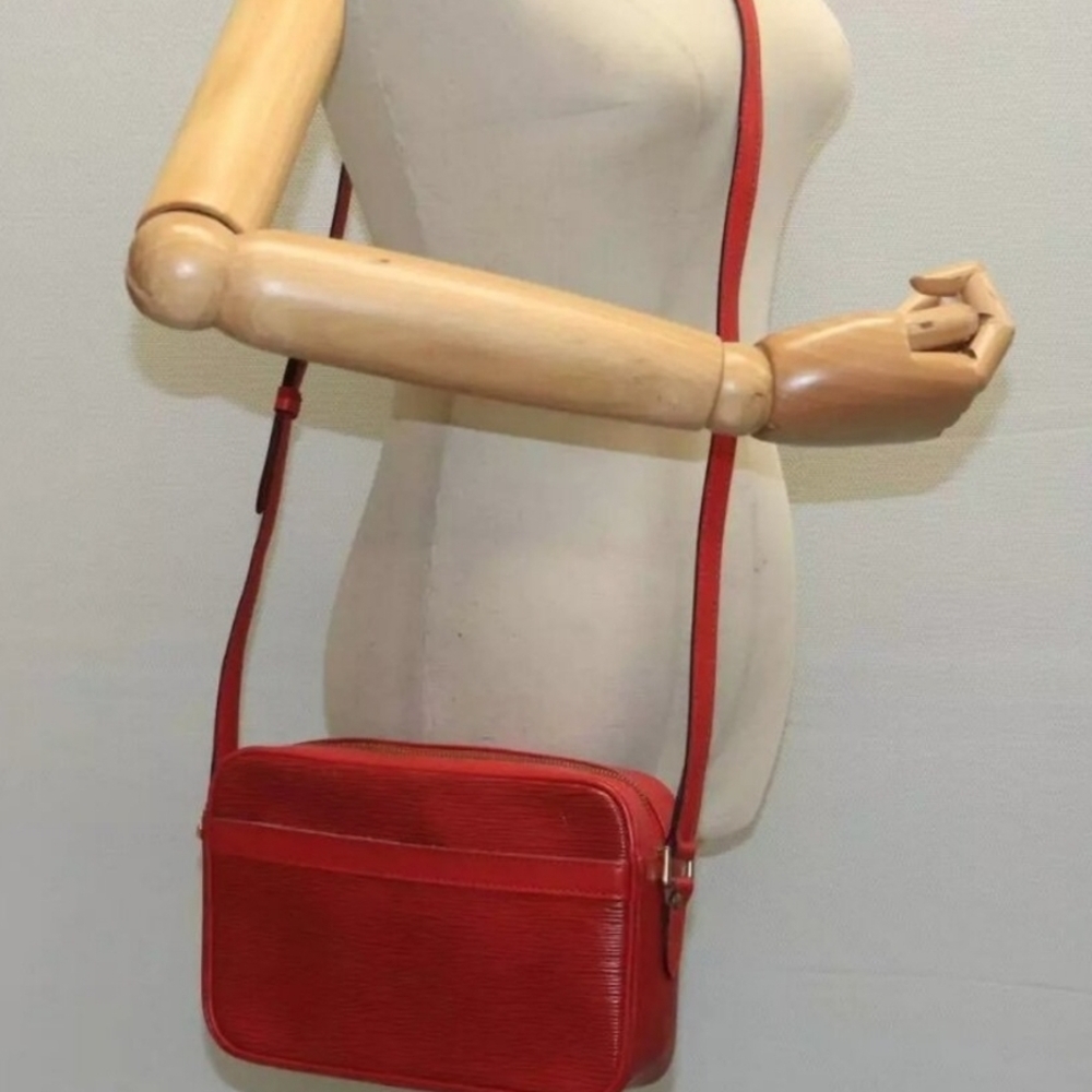 Louis Vuitton Red Epi Trocadero Shoulder Crossbody Bag with Lux Leather, W/ COA